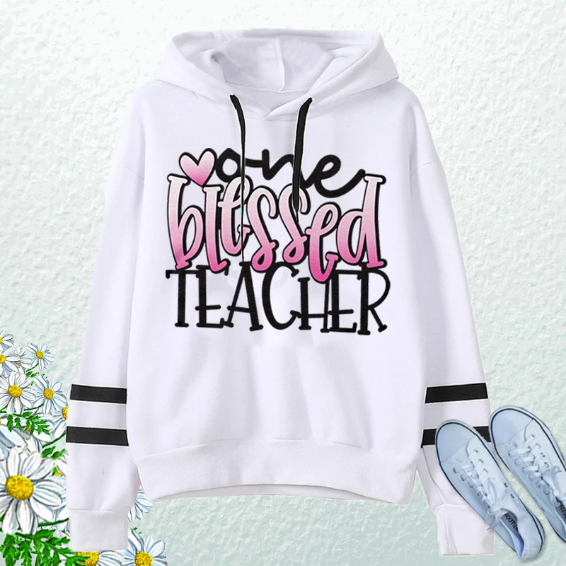 

Love Blessed Teacher Hoodie Women Casual Hoodies High Quality Sportswears Winter Clothes Women Teachers' Day Gifts Hoodie Goth
