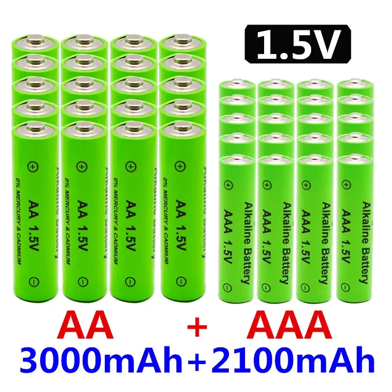 

1.5V AA + AAA NI MH Rechargeable AA Battery AAA Alkaline 2100-3000mah For Torch Toys Clock MP3 Player Replace Ni-Mh Battery