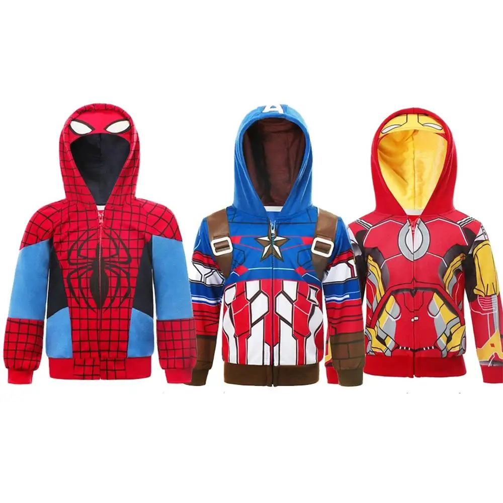 Детская толстовка с капюшоном мстители Человек-паук |