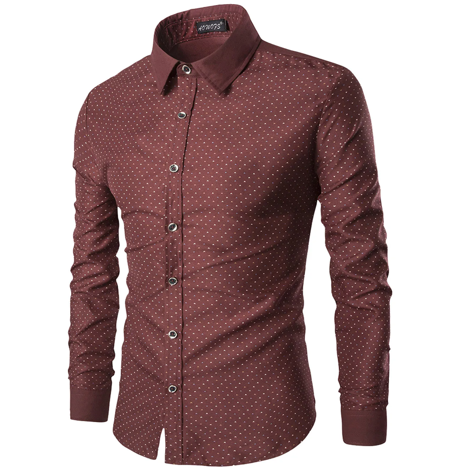 

Long N Male Casual Print Shirt Long Sleeve Turn Down Collar Shirt Mens Tops Tee Shirts