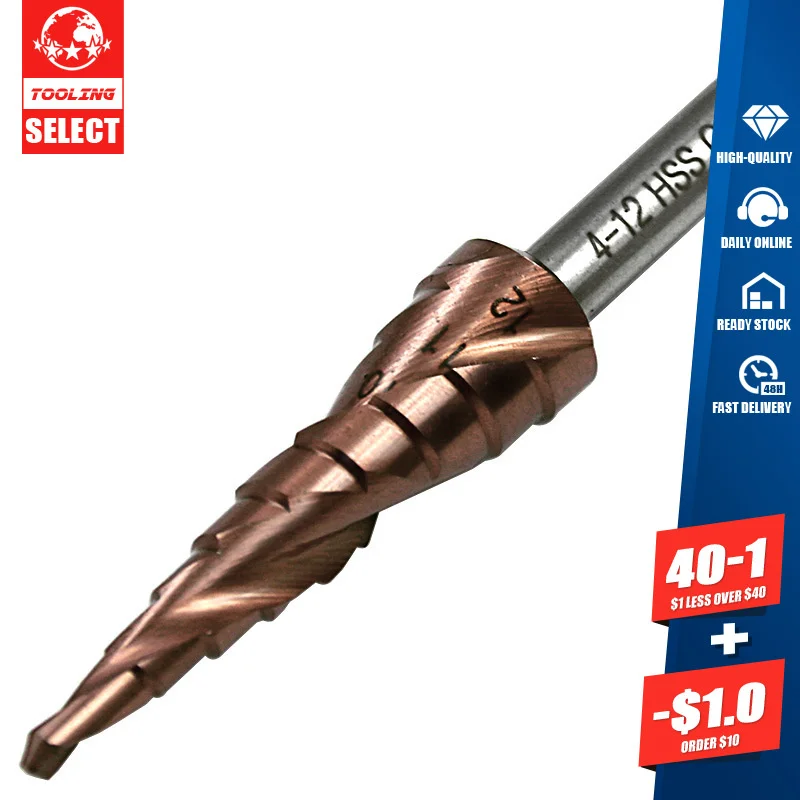 

1pcs M35 HSSCO Cobalt Step Drill Bit Hex Shank HSS Cone Metal Drill Bits Tool Set Hole Cutter Stainless Steel
