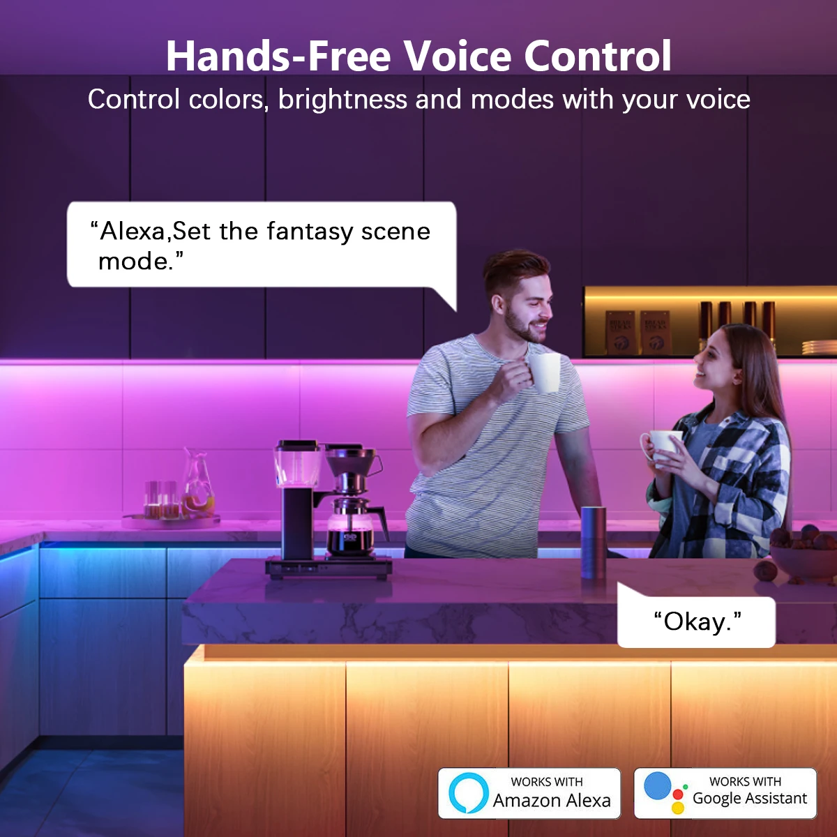 Светодиодная лента с поддержкой Wi-Fi 220 В переменного тока |