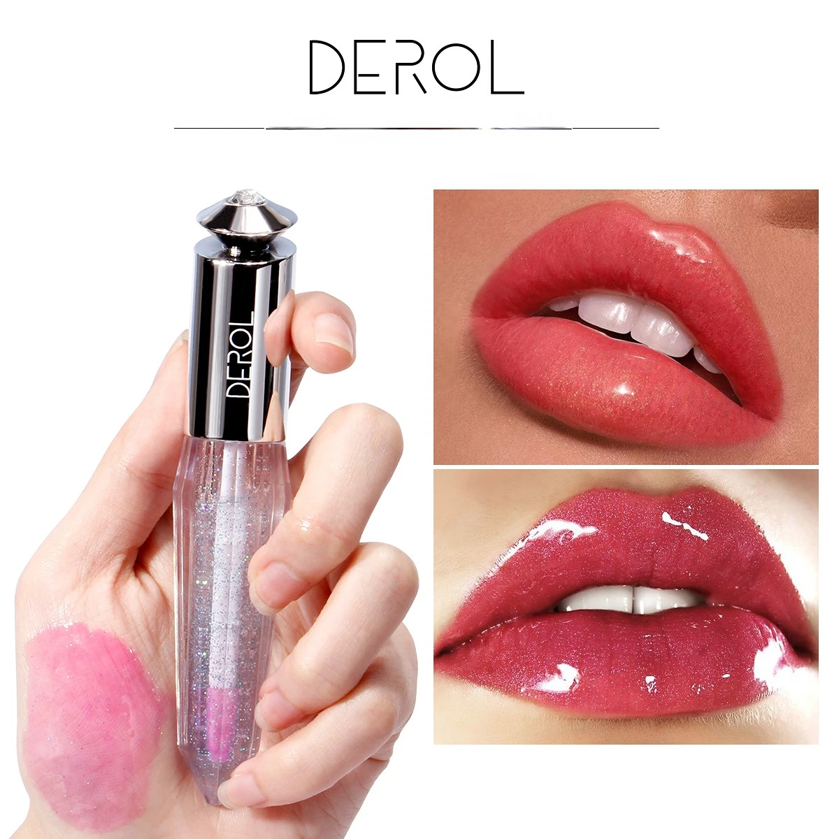 Starry Sky Quicksand Moisturizing Lip Gloss Doodle Glass Lips Makeup Hydrating Discoloration Lip Gloss Cosmetic