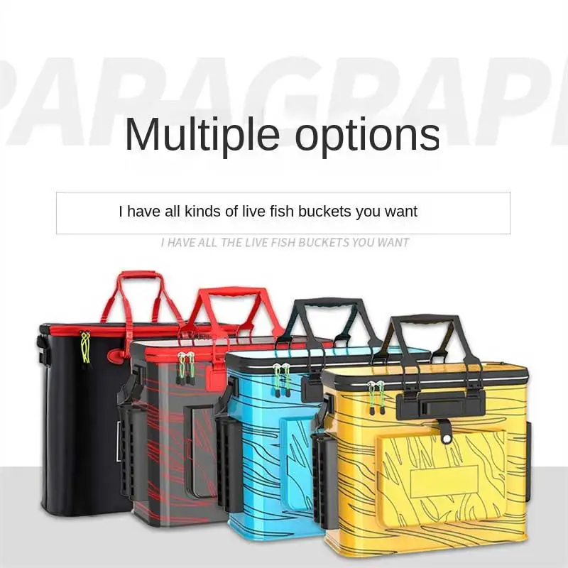 

Portable EVA Fishing Bag Collapsible Fishing Bucket Live Fish Box Camping Water Container Pan Basin Tackle Storage Bag