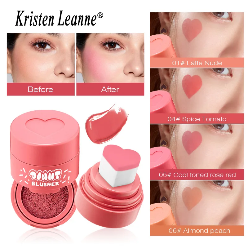 

2023 New Matte Blush Love Air Cushion Liquid Blusher Waterproof Lasting Natural Rouge Brighten Skin Cheek Face Makeup Cosmetic