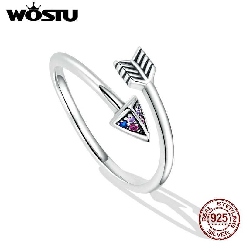 Регулируемые серебряные кольца для женщин с символом любви