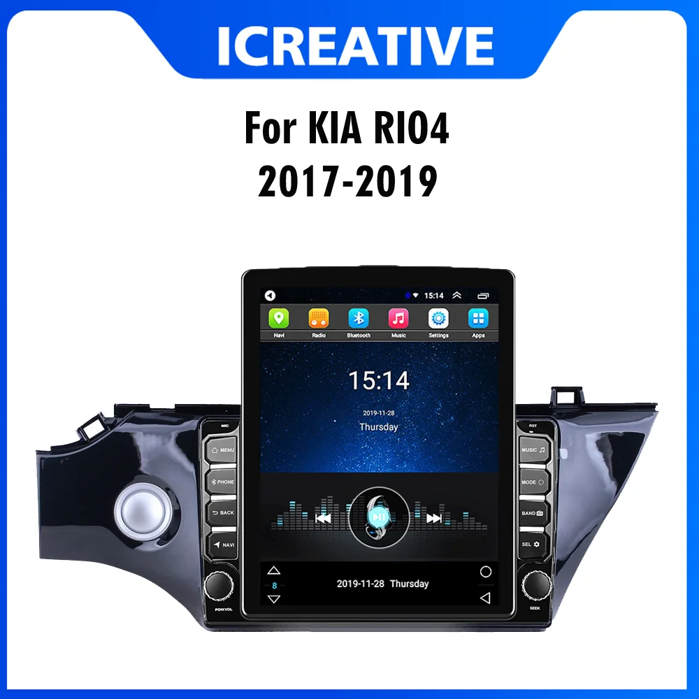 

CarPlay Автомагнитола Магнитола Автомобильный мультимедийный плеер, для KIA RIO4 2017-2019, 2 Din, экран 9,7 дюйма Tesla, GPS-навигатор, Android, Авторадио, стерео, ...