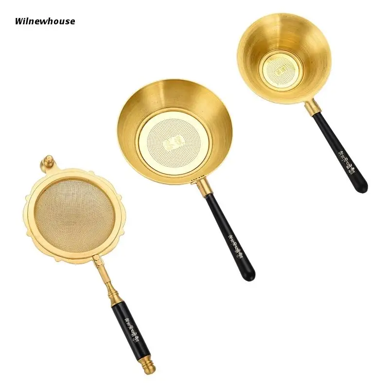 

F63A Kitchenware Food Grade Brass Material Tea Infusers Reusable Tea Diffusers