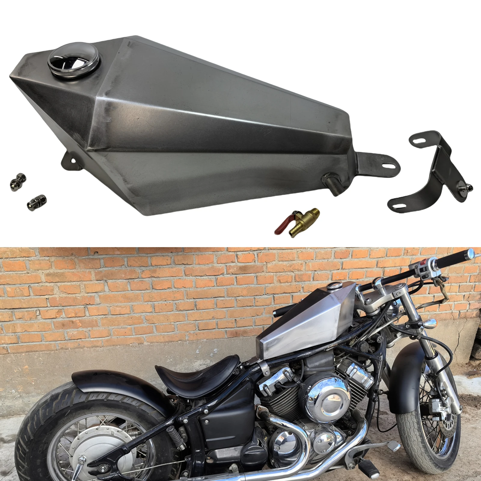 Фото Бензобак для мотоцикла, 7 л, для YAMAHA DRAGSTAR 400 650 №2