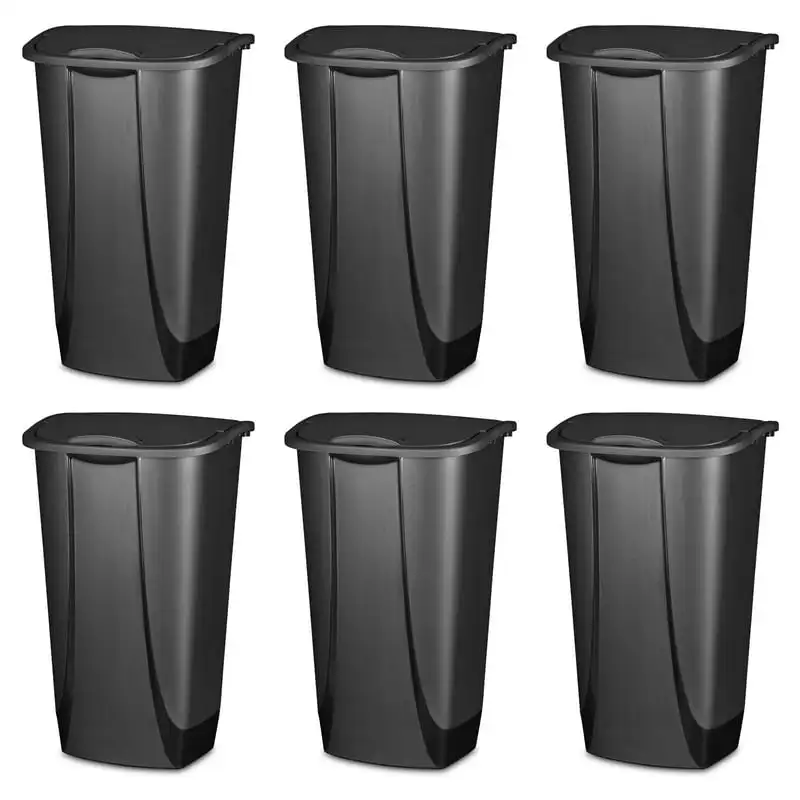 

Gal. SwingTop Wastebasket Plastic, Black, Set of 6 Butter churner Butter holder Butter churner Butter holder