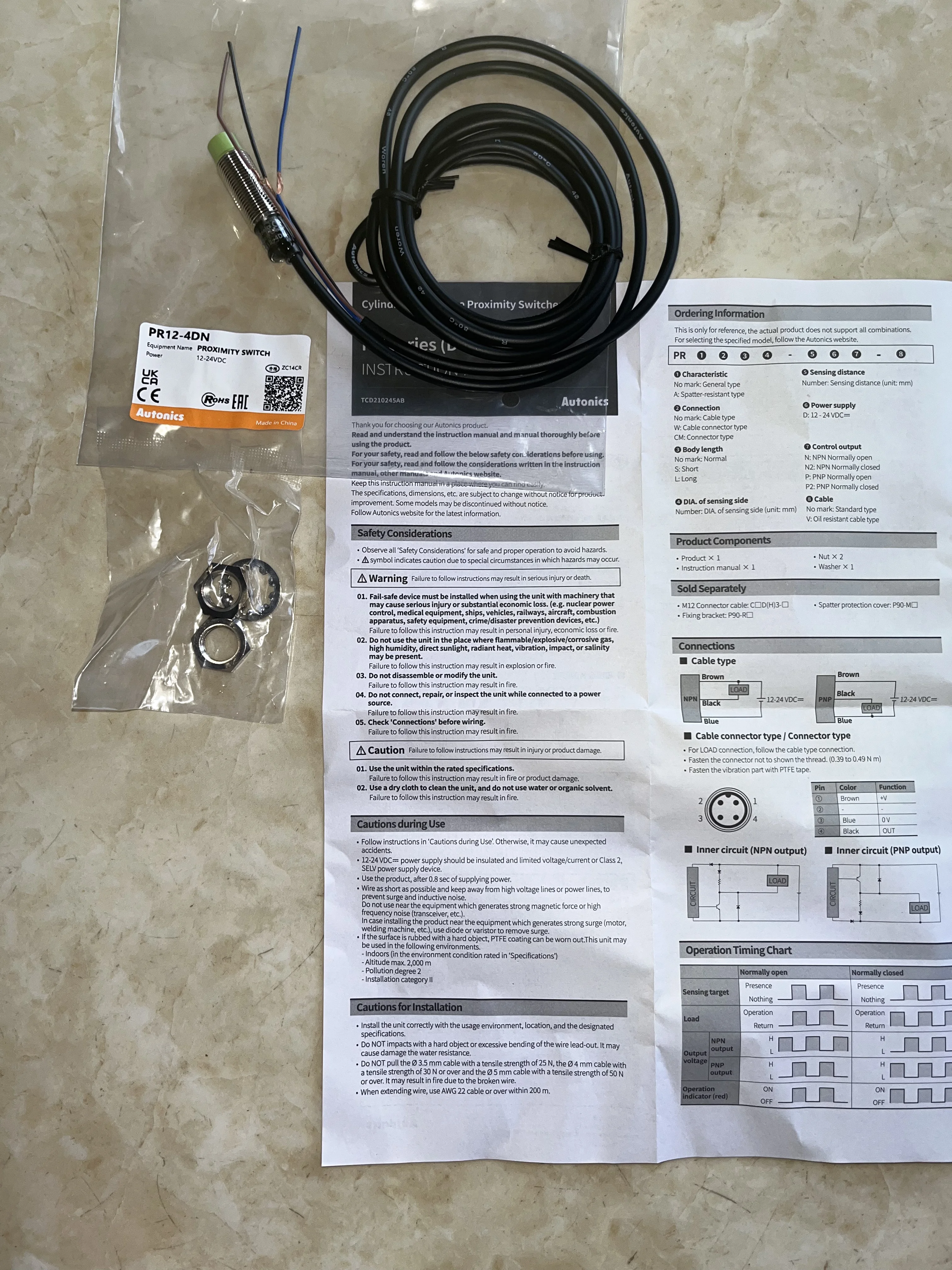 

Датчик приближения Autonics PR12-4DN PR12-4DP PR12-4DN2 PR12-4DP2