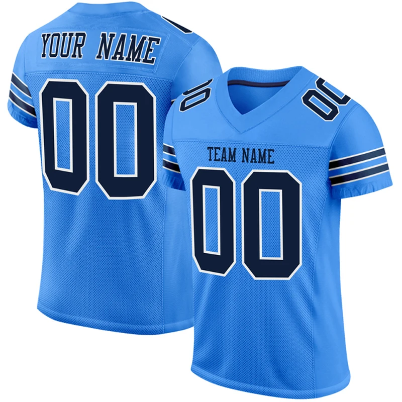 

Blue Series Customized Football for Men Jersey Personlized Sew Team Football Short Sleeves Unisex Top