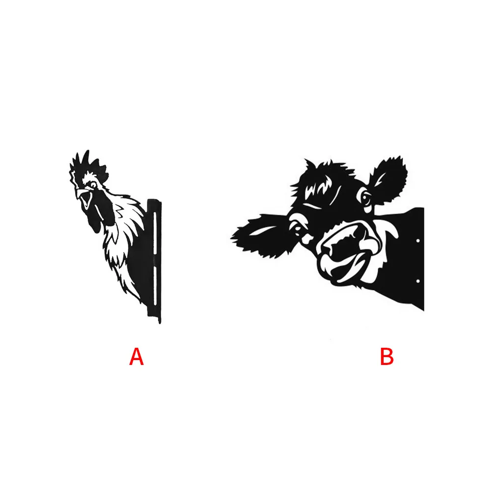 

Украшение для фермы в форме животного, украшение для парка, металлическое водонепроницаемое уличное украшение для сада, курица