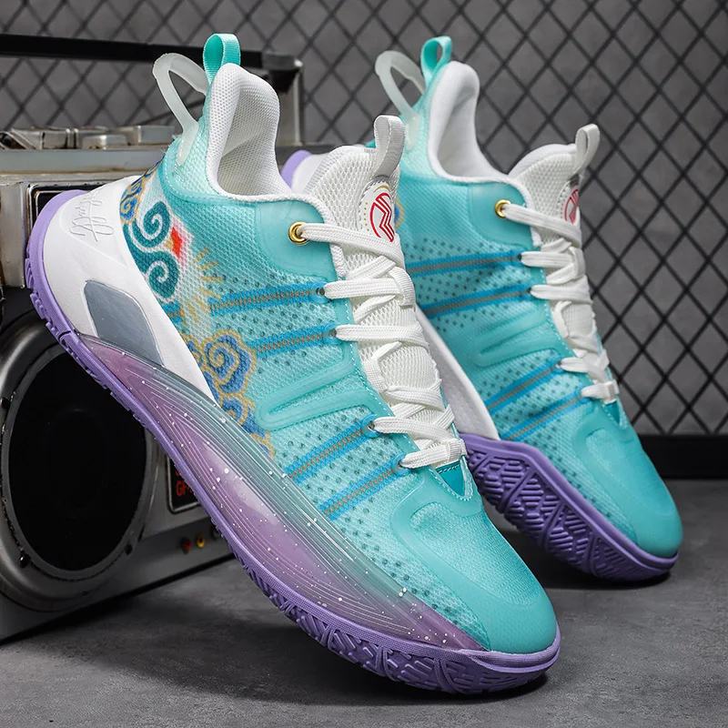 High-quality Brand Basketball Shoes Men Kids Reflective Basket Boots Summer Mesh Sneakers Women Outdoor Training Sports Shoes