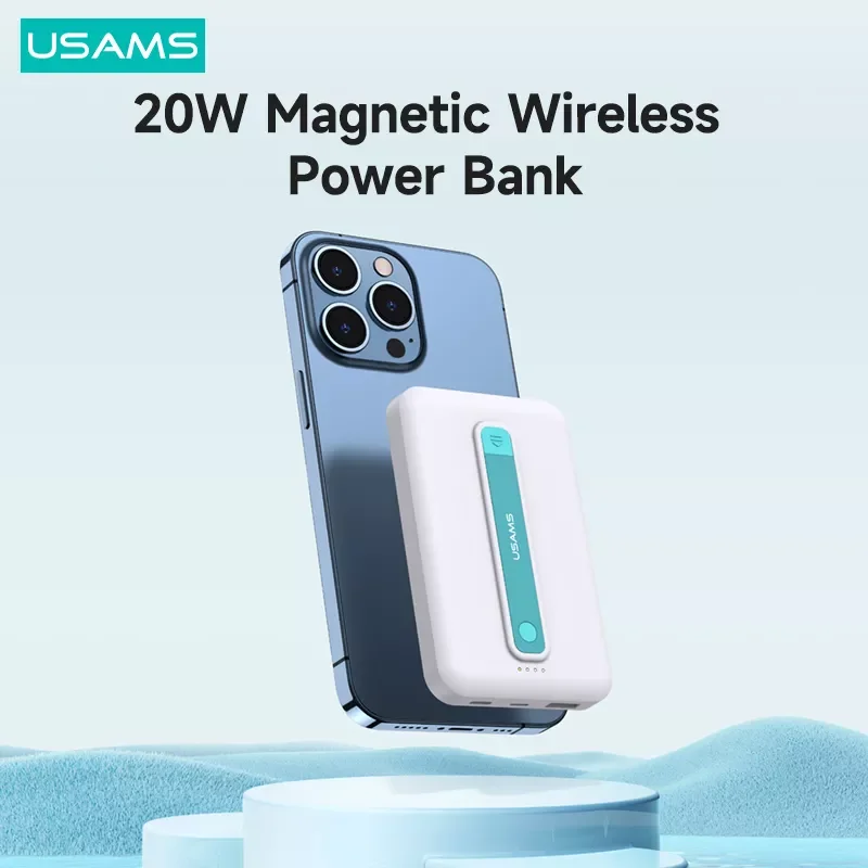 

NEW USAMS 22.5W 10000mAh Wireless Quick Charging Power Bank QC PD Fast Charging For iPhone 13 12