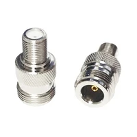 1pc rf coax adapter n type male female to f jack plug convertor connector straight nickelplated new wholesale