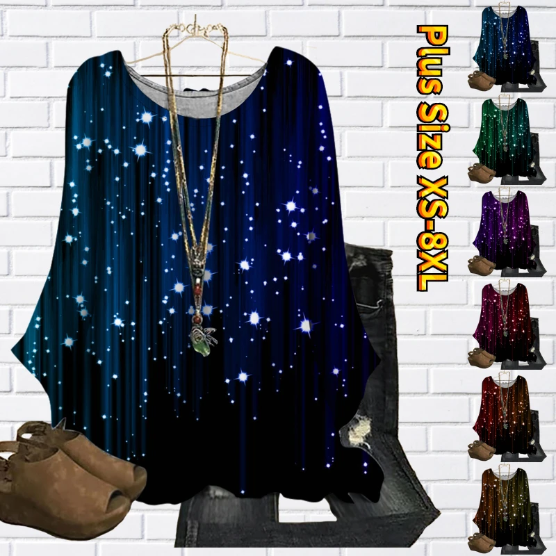 

Топы в стиле ретро, новый дизайн, элегантный пуловер с длинным рукавом и принтом, футболка с круглым вырезом, Женская Повседневная Уличная с...