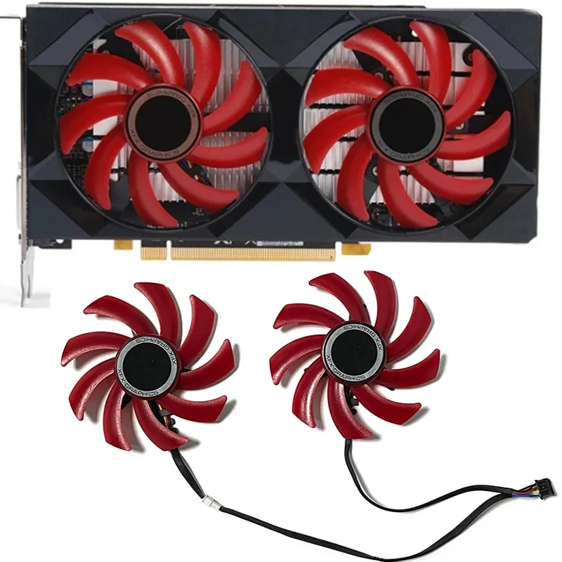 

2pcs 85mm 0.35A 4Pin FDC10H12S9-C RX560 Gpu Cooler For XFX RX 570 550 RS R9 285 390X RX580 Graphics Card Fan