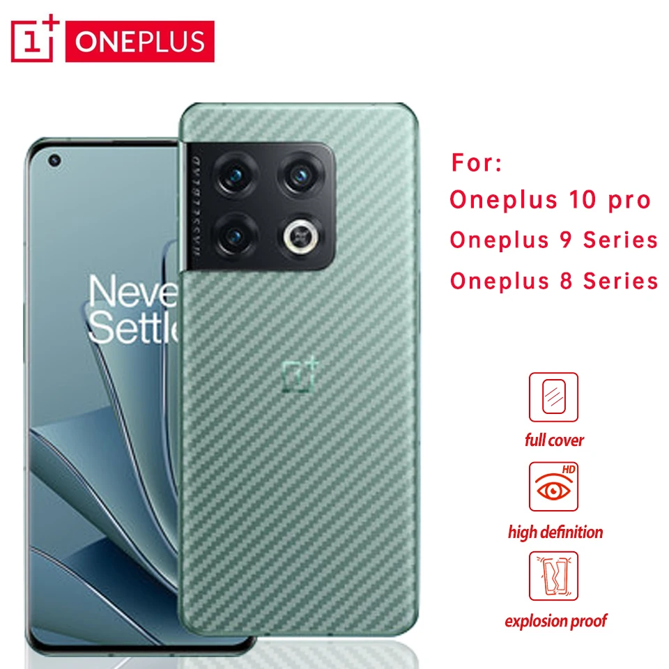 Oneplus 8t 9 10 Pro матовая задняя пленка мягкая углеродная волоконная наклейка One Plus