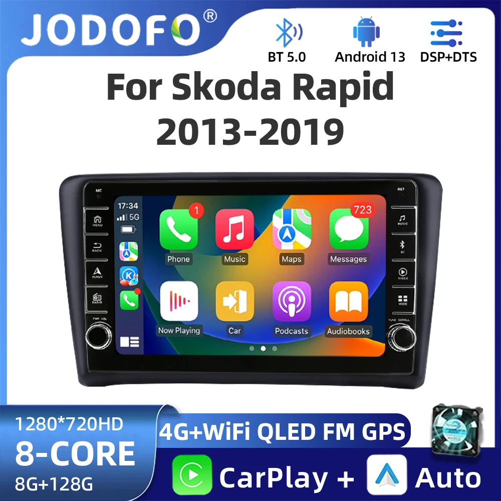 Автомагнитола для Skoda Rapid 2013-2019 мультимедийный видеоплеер на платформе Android с