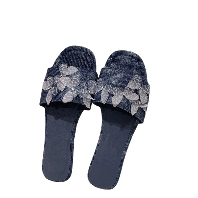 Шлепанцы женские из микрофибры летняя Современная обувь на плоской подошве