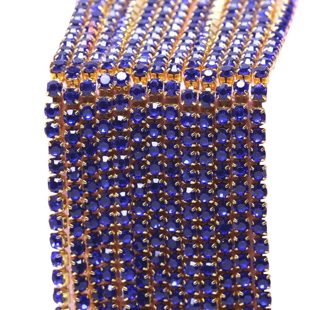 

Rhinestone Beads Crystal String Chain Bead Diy Crafts Cloth Ornament Ribbon Decorative Trim Garland Trimming Supplies