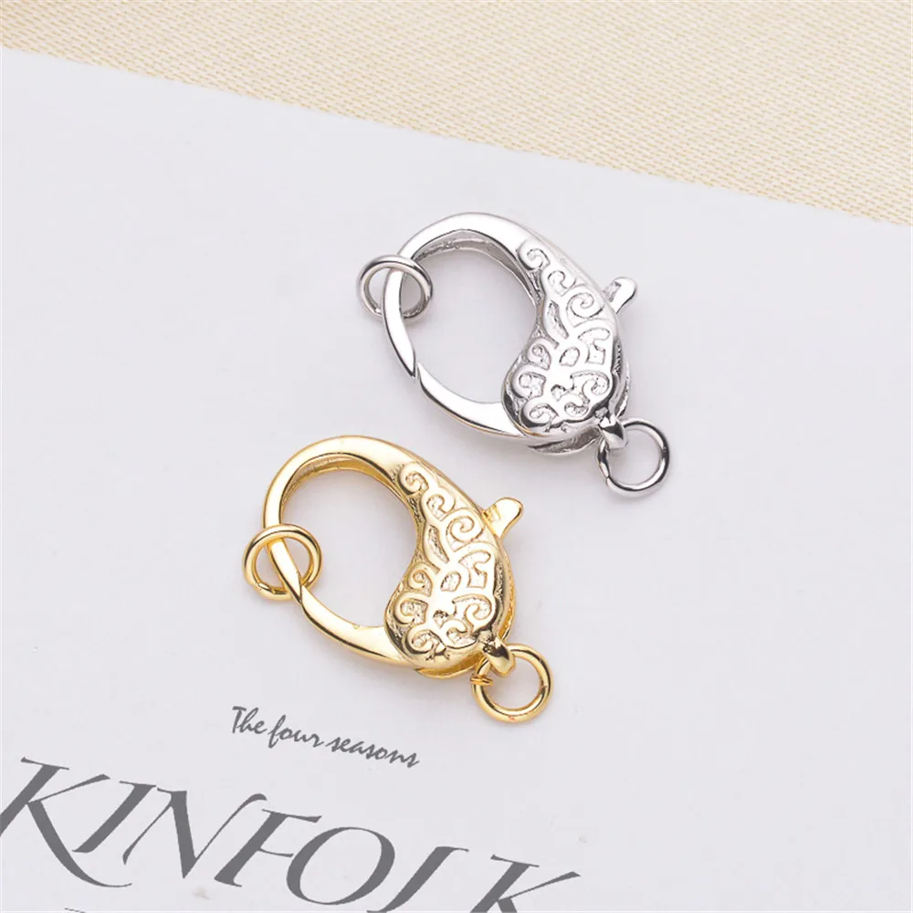 

S925 Sterling silver Cubic Zirconia Clasp DIY Beads Jewelry Making Accessories Silver/Gold Metal Connector Clasps Findings