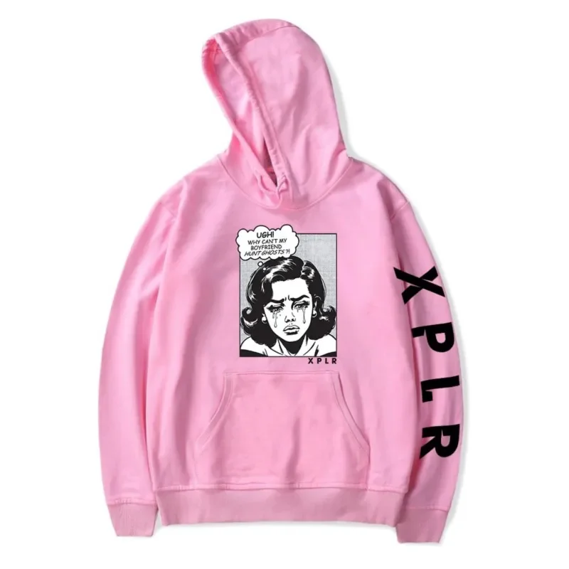 Толстовки унисекс в стиле хип-хоп с длинными рукавами и капузкой для мужчин