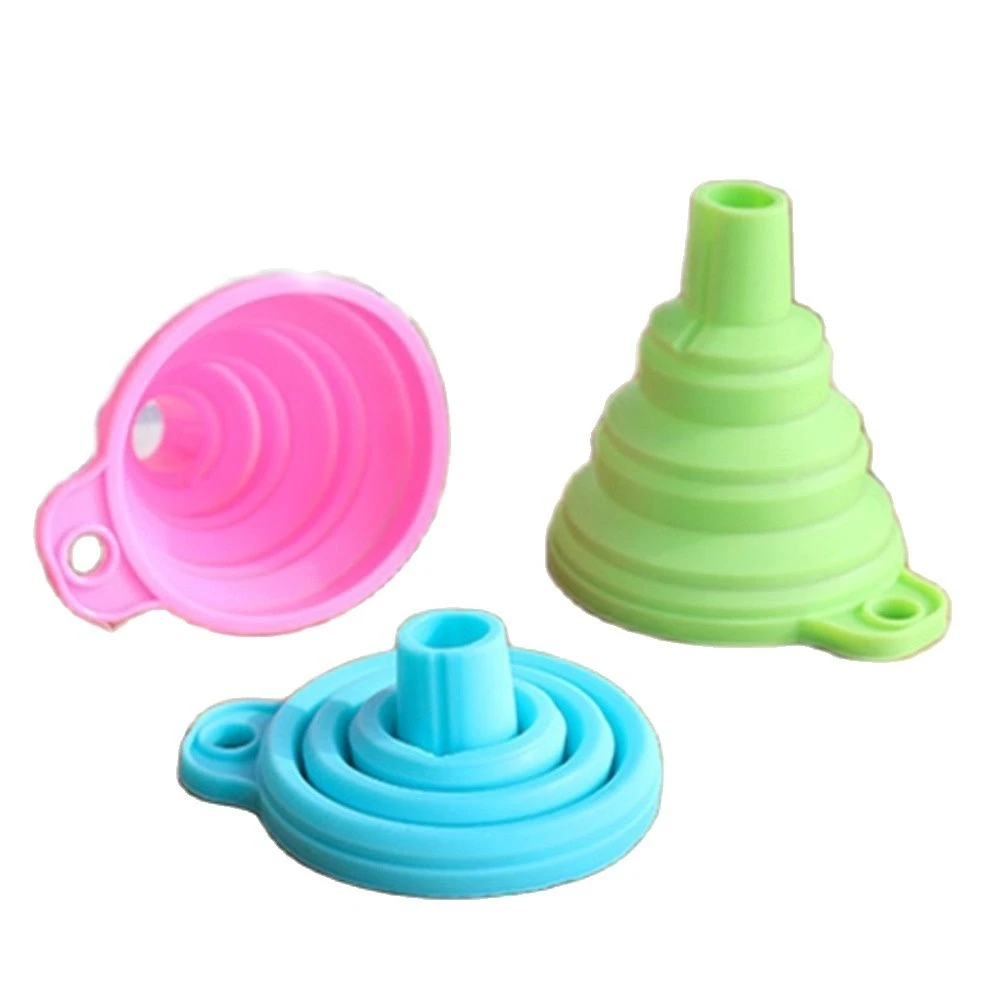 

1Pcs Mini Foldable Funnel Silicone Collapsible Funnel Folding Portable Funnels Be Hung Household Liquid Dispensing Kitchen Tools