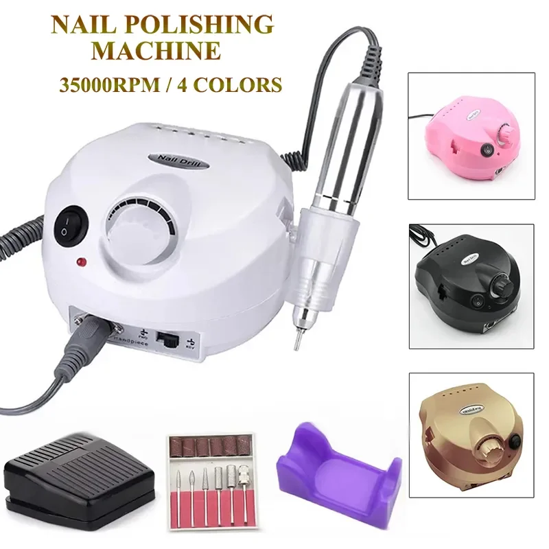

NEW2023 35000 RPM Nail Polishing Machine Professional Manicure Drill Machine Set Pedicure Accessory Kit Nail Art Equipment Tool