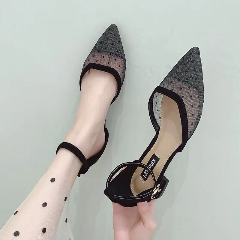 

Хит продаж, Прозрачная женская летняя обувь с ремешком на щиколотке, женская обувь на каблуке, женские повседневные сандалии 2022