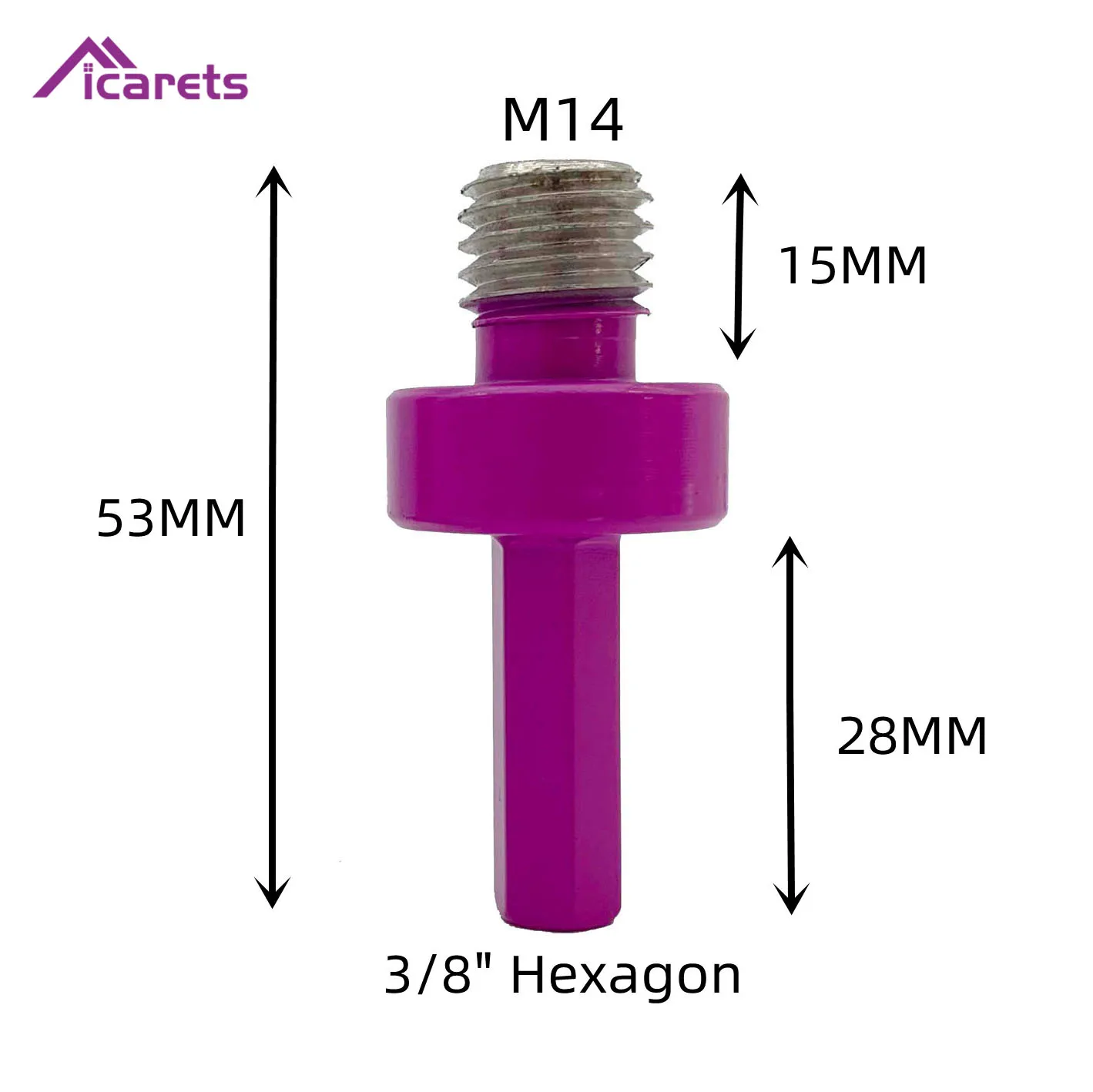 

M14 Thread to 3/8" Hexagon Shank Adaptor For M14 Core Drill Bits Thread For Hole Saw Fitted On Angle Grinder