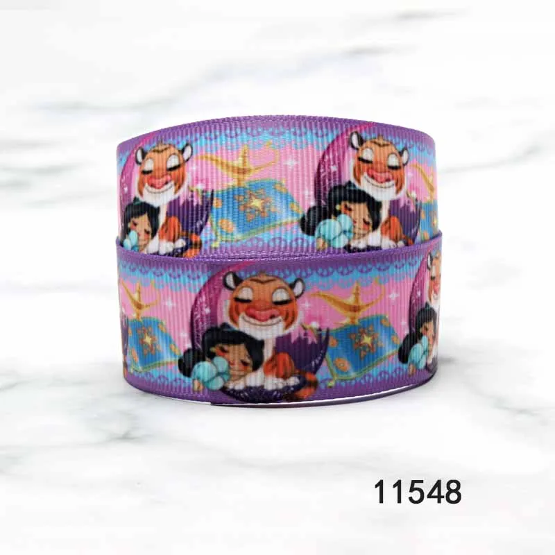 10yards Printed Disney Princess Style Grosgrain Ribbon for DIY Bows Craft Supplies Decoration | Ribbons