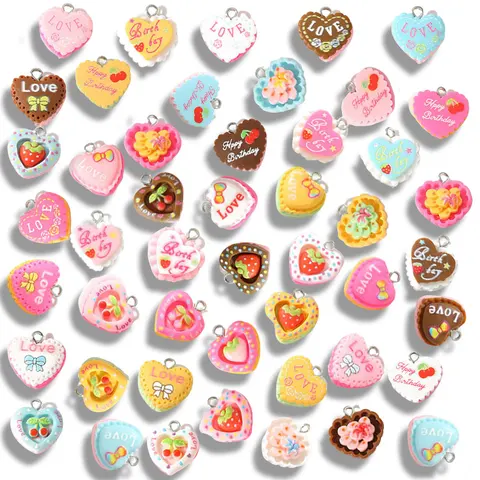 Подвески-талисманы YuenZ клубника вишня 40 шт.