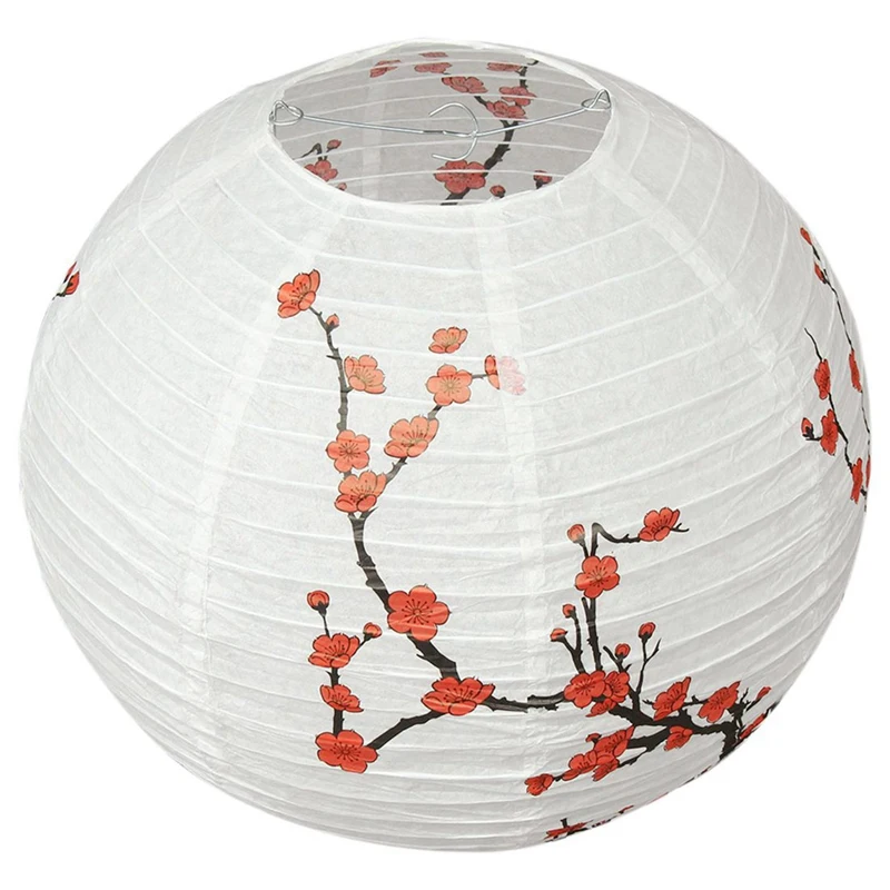 

3X 30Cm Lamp Shade Paper Lantern Oriental Style Light Decoration Plum Blossom