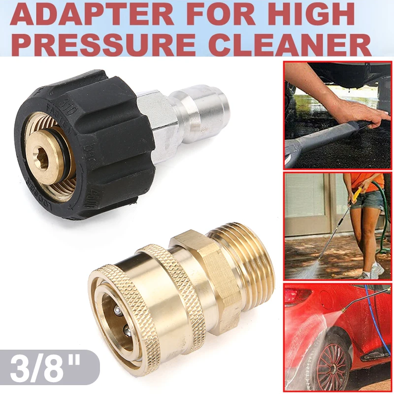

2pcs M22-14 Female Swivel Plug Connector Durable Stainless Steel Male Adapter Practical Pressure Washer Hose Adapters