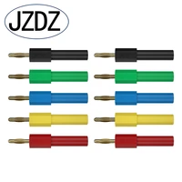 jzdz 10pcs 2mm gold plated banana plug with 4mm socket can insert banana plug j 20011
