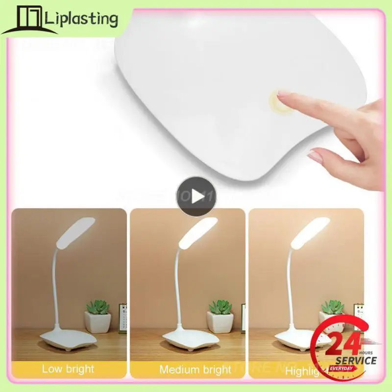 

Table Light Usb Powered Portable Led Desk Lamp Eye Protection Bedroom Bedside Lamp Night Light Stepless Dimmable Touch Dimming