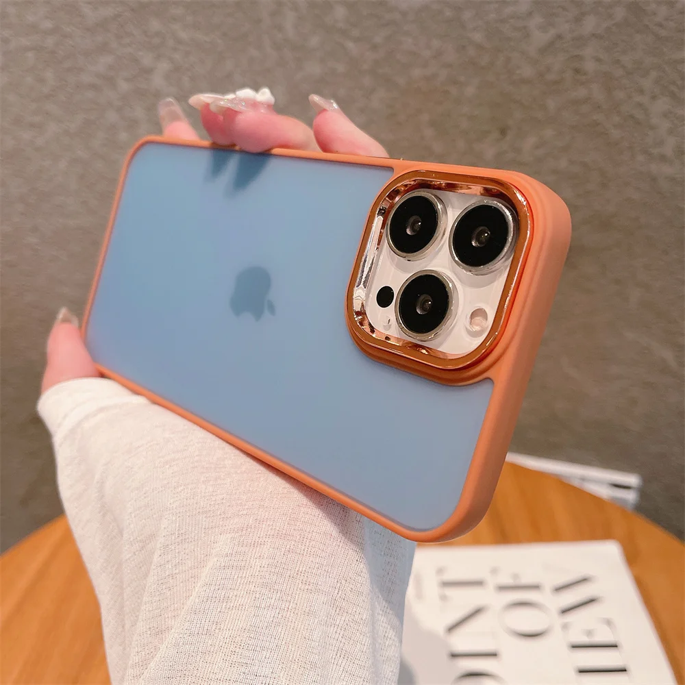 

For Iphone Protect Glitter Cover Matel Camera Case Skin Frame Electroplate Button For 14 Pro Max 14 13 12 11 X Xr Xsmax 7 8Plus