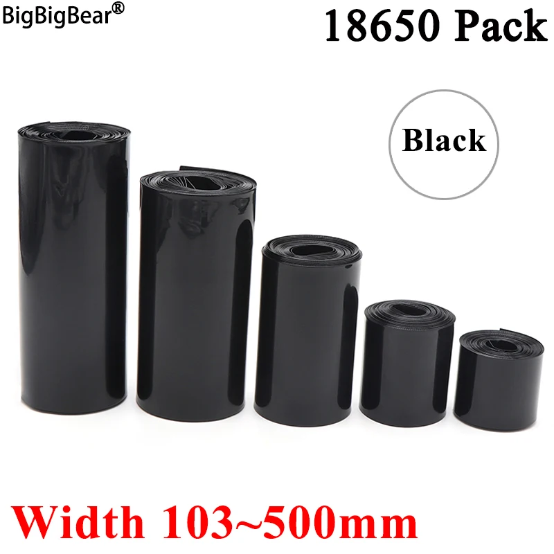 

1 Meter Black18650 Lipo Battery PVC Heat Shrink Tube Pack 103mm ~ 500mm Width Insulated Film Wrap lithium Case Cable Sleeve Blue