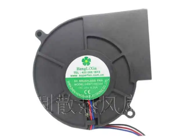 Кулер для сервера HLX HengLiXin HB9733B24M, 24 В постоянного тока, 0,25 А, 97x97x33 мм, 3 провода