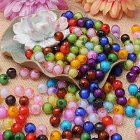 81012mm acrylic colorful transparent round earth shape beads in beads for childrens manual diy bracelet accessories