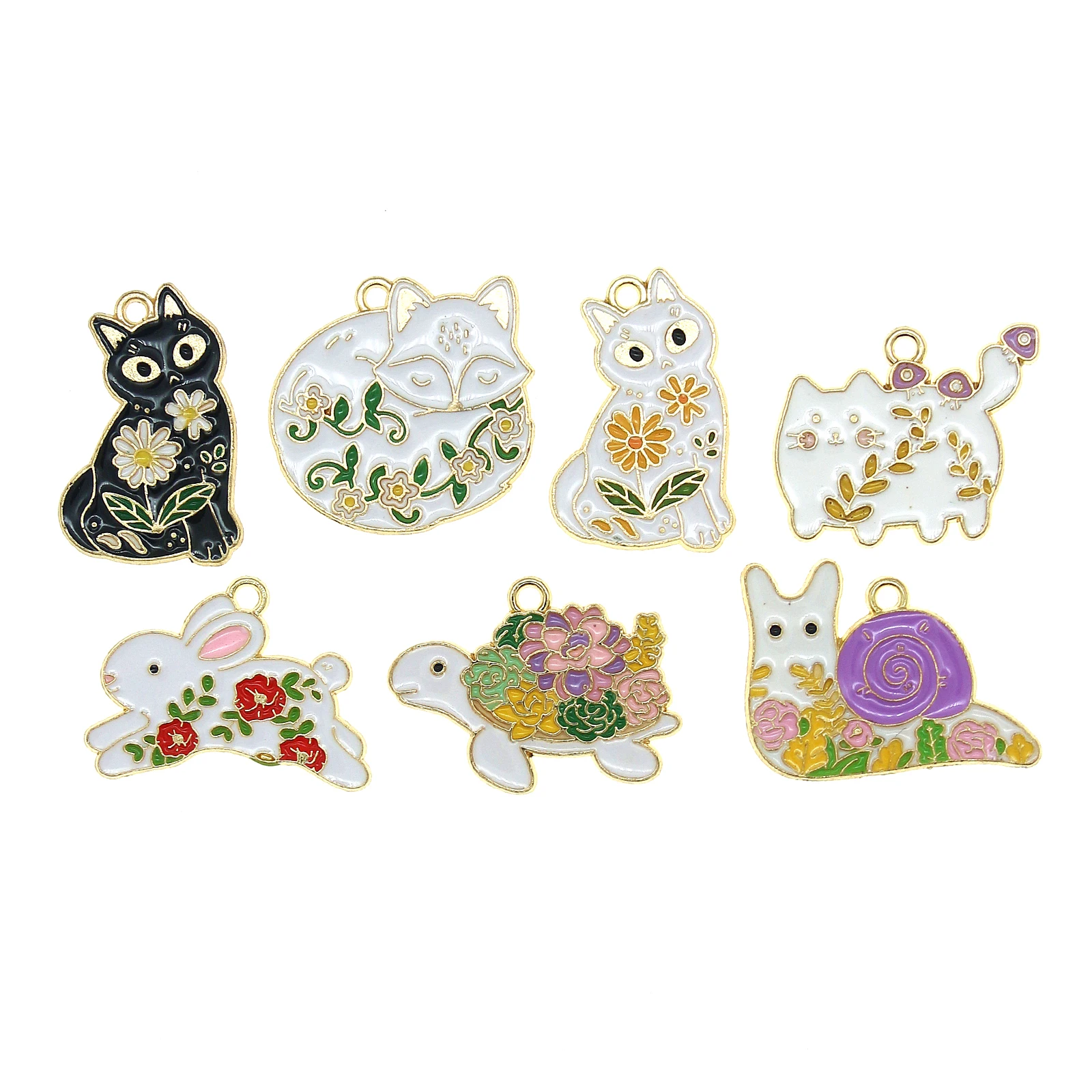 Эмалевые подвески с животными XL Enamel