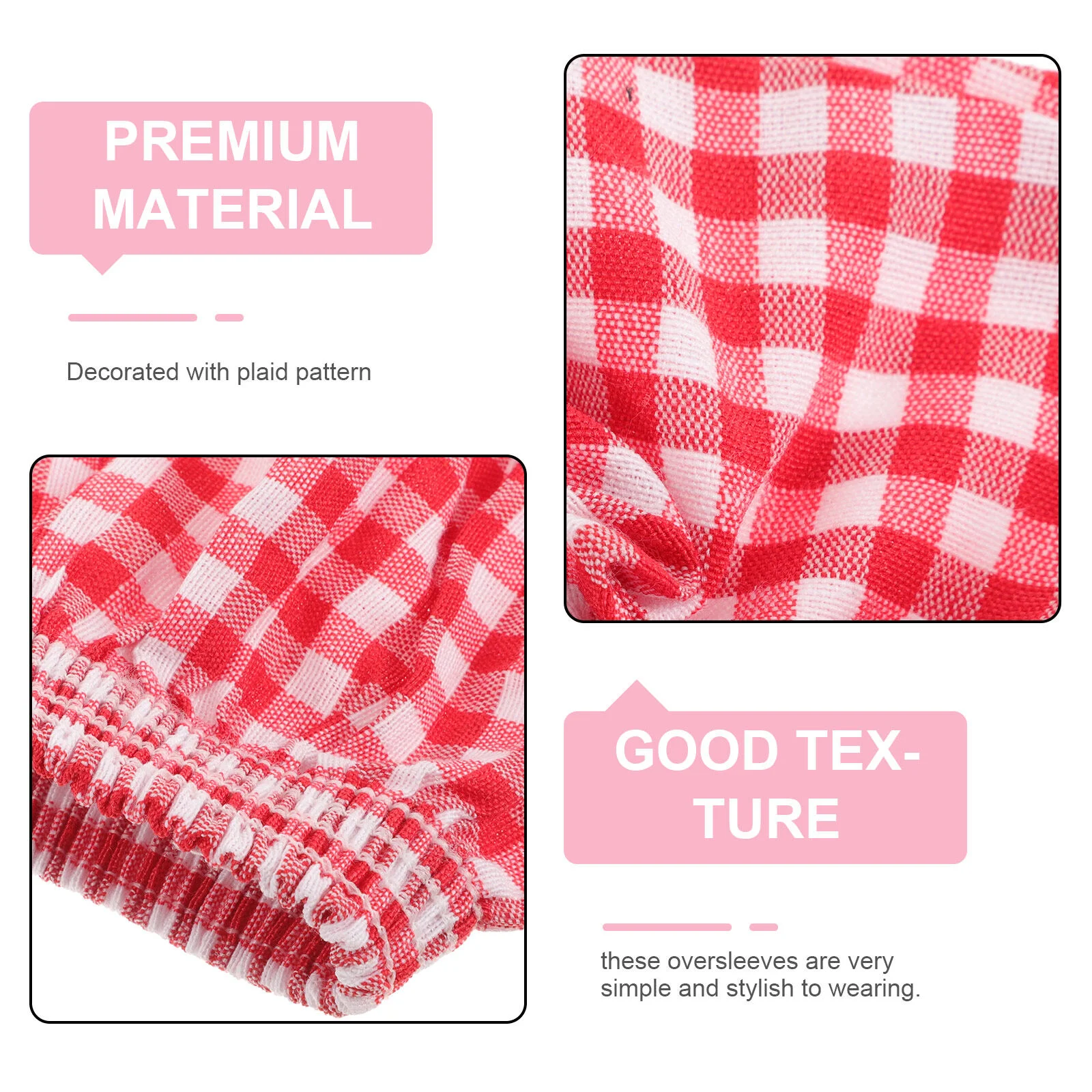 

3 Pairs Stain Resistant Check Sleeves Working Oversleeves Washing Cleaning Apron Dish Arm Aprons Men Anti-Dust Planting