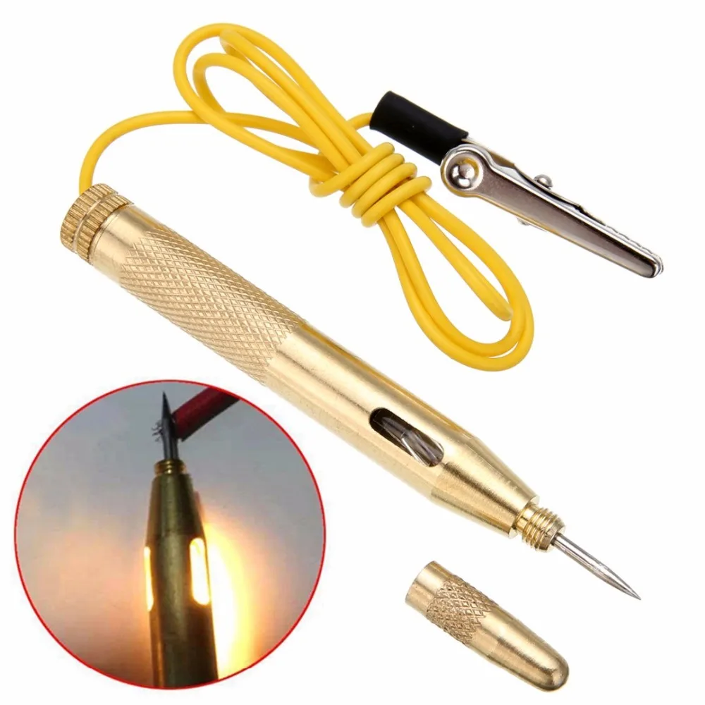 

10PCS 6V-24V Motorcycle Car Circuit Tester Probe Light System Test Auto Light Lamp Voltage TestPen Cable and Clip Circuit Tester