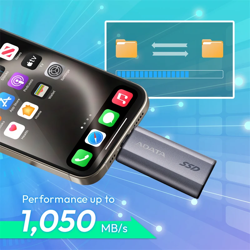 ADATA SC750 высокоскоростной портативный SSD Type-C 3.2 Gen2x2 интерфейс 500 ГБ 1000 ГБ скорость передачи до 1050 МБс для настольных ПК PS5 (art.: 3920cb0ddb9cb) - 3920cb0ddb9cb