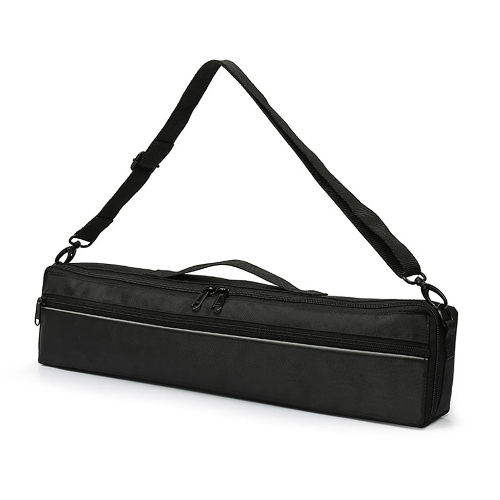 

Нейлоновая сумка для хранения с 17 отверстиями, портативная Съемная Светоотражающая полоса, музыкальный Деревянный чехол для инструментов, карман