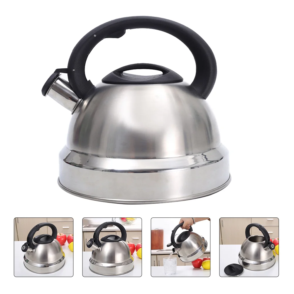 

1 Pc Stainless Steel Practical Whistling Tea Kettle Boiling Kettle for Home Office