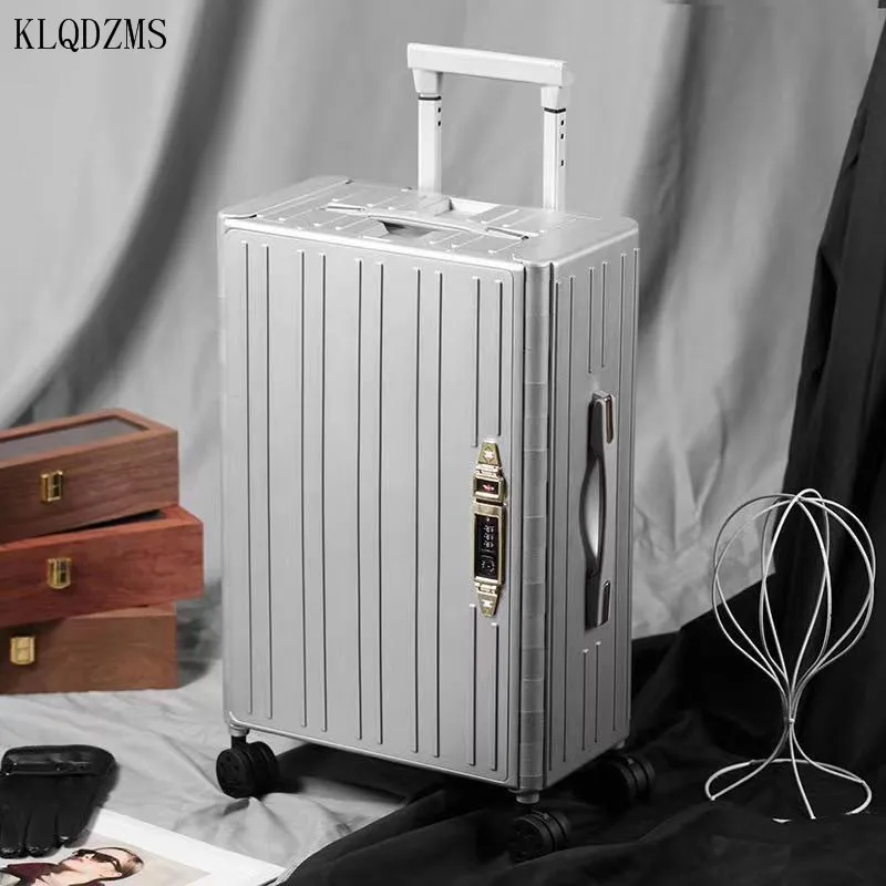 

KLQDZMS 20-дюймовый Высококачественный Универсальный деловой чемодан на колесиках, ультратонкий складной Модный ручной чемодан