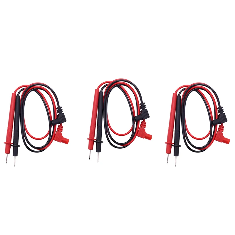 

3 Pair 70cm Replacement Red and Black Test Leads/Probes for Digital Multimeter